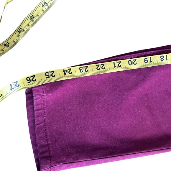 Calvin Klein Ankle Skinny Burgundy Jeans - Picture 11 of 13